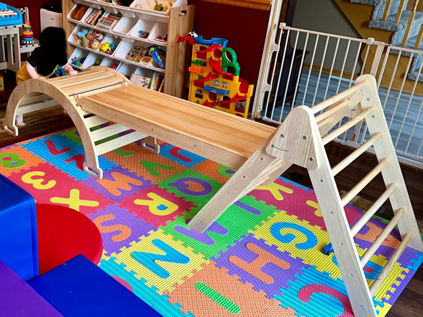 Customer photo review of Hazel - Pikler Triangle Ladder & Rocker Set