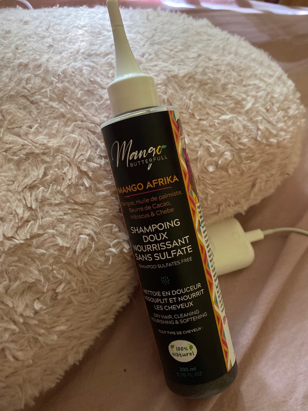 Customer photo review of Shampoing doux sans sulfates -   MANGO AFRIKA
