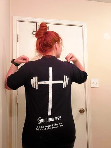 Customer photo review of Forgiven Tee