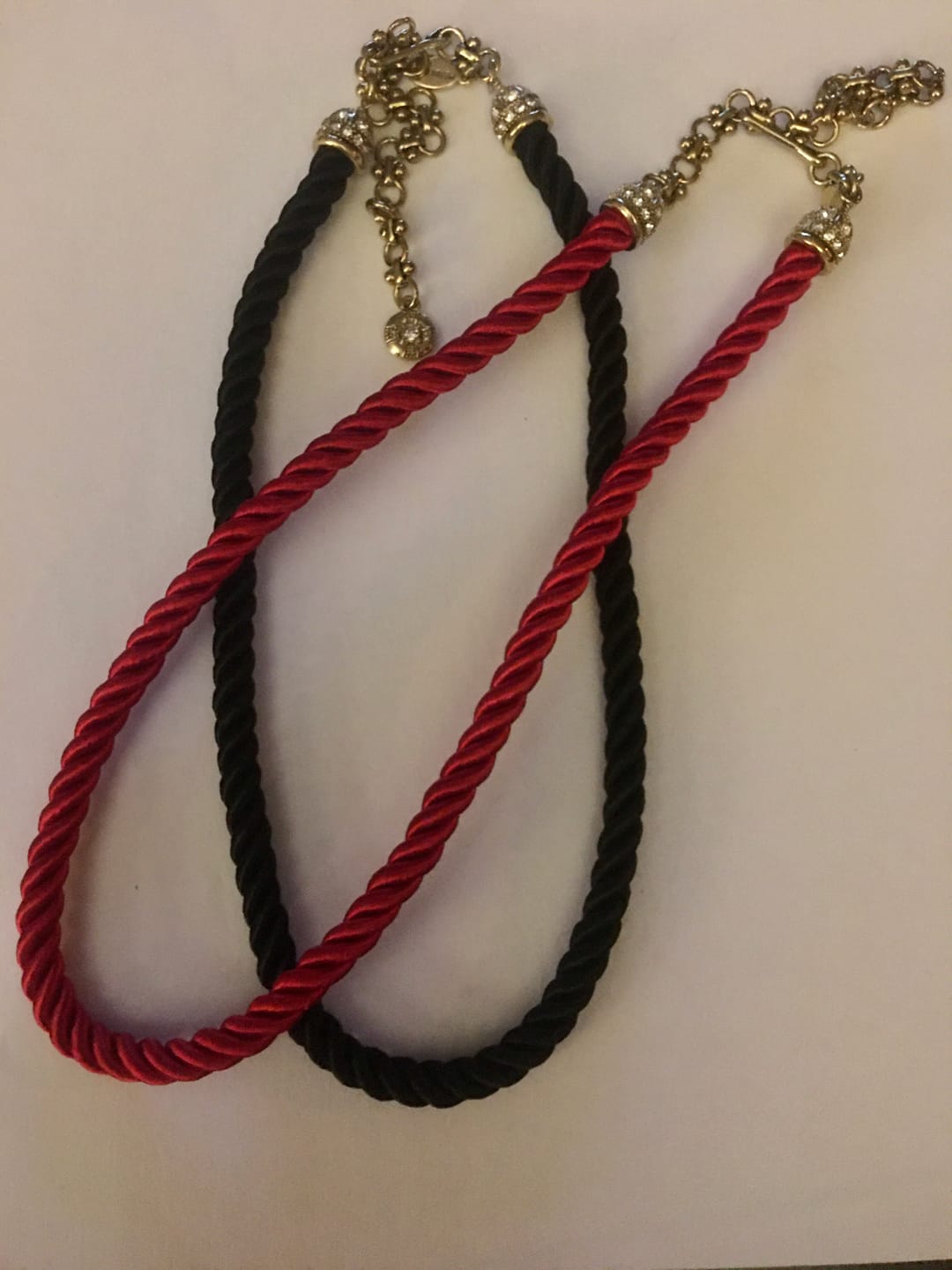 Customer photo review of Heidi Daus® "Elegant Essentials" Pin Enhancer Cord Necklace