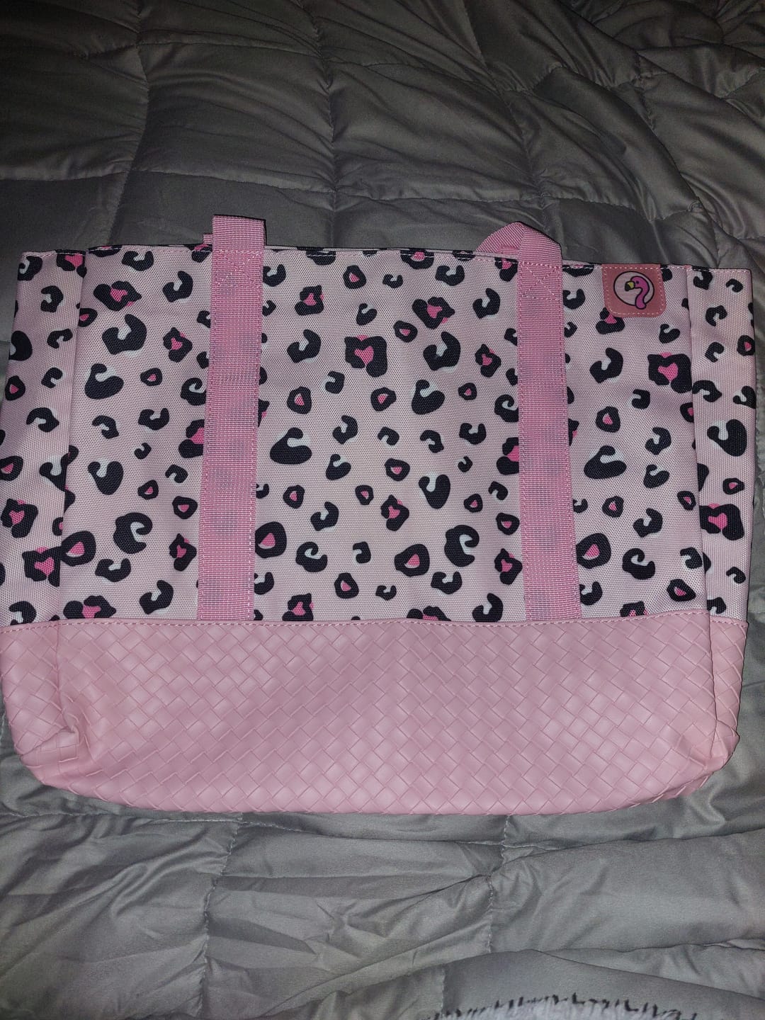 Customer photo review of Pink Leopard Tote Bag
