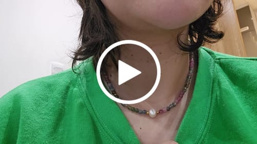 Customer video review of True Voice - Tourmaline and Pearl Choker Necklace