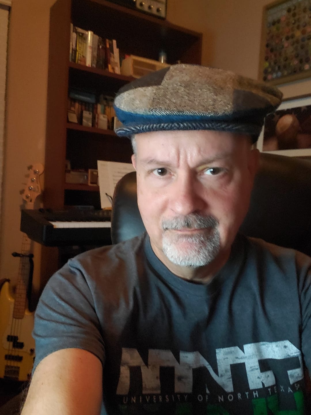 Customer photo review of Vintage Cap Patchwork Grey/Blue Tweed
