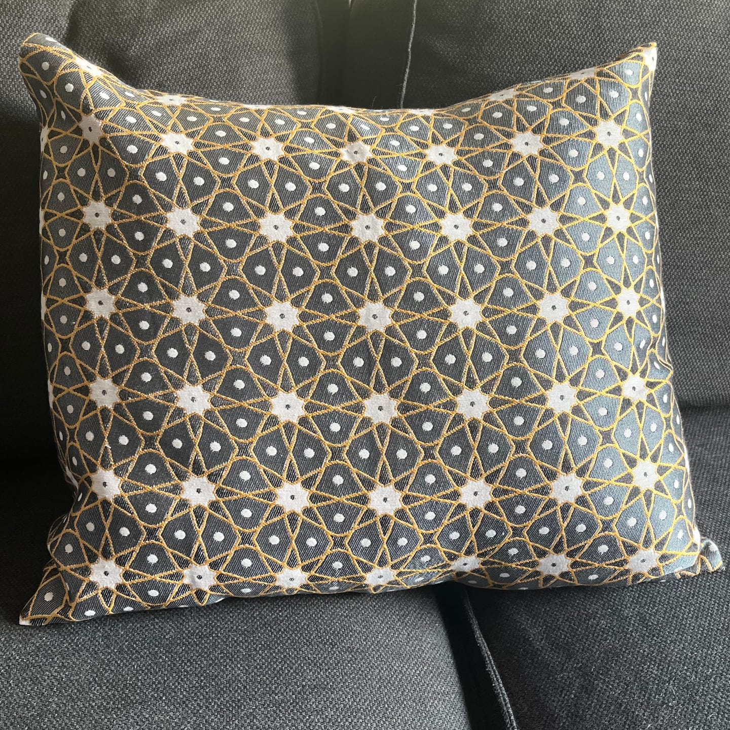 Customer photo review of Abstract Dotted Tiles Tapestry Fabric