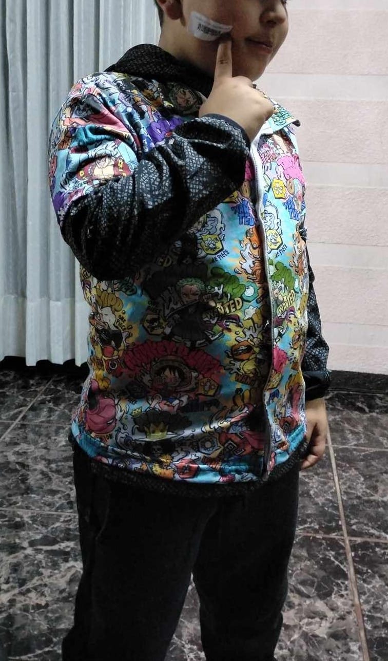 Customer photo review of Camisa Pijama Mugiwaras Chibis