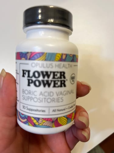 Customer photo review of Flower Power® Boric Acid Suppositories for Odor and Balance (30ct/ea)