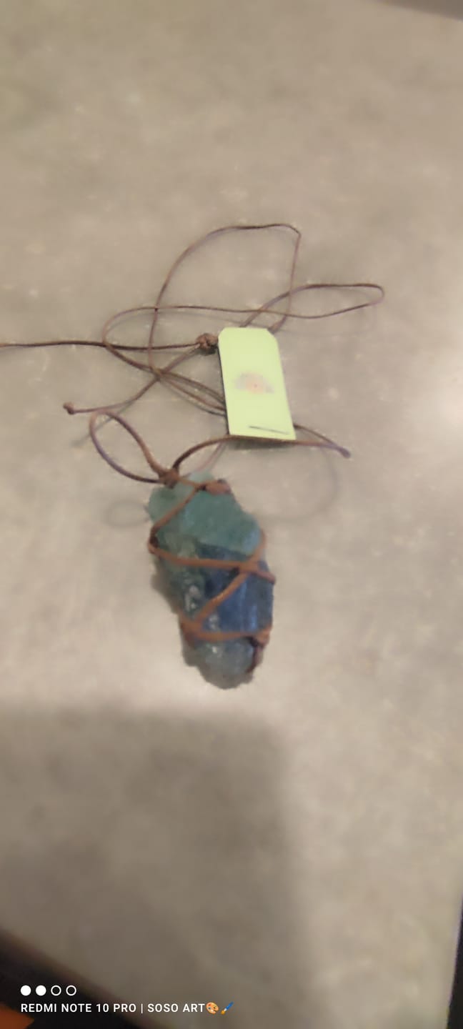 Customer photo review of Aquatic Fluorite Necklace