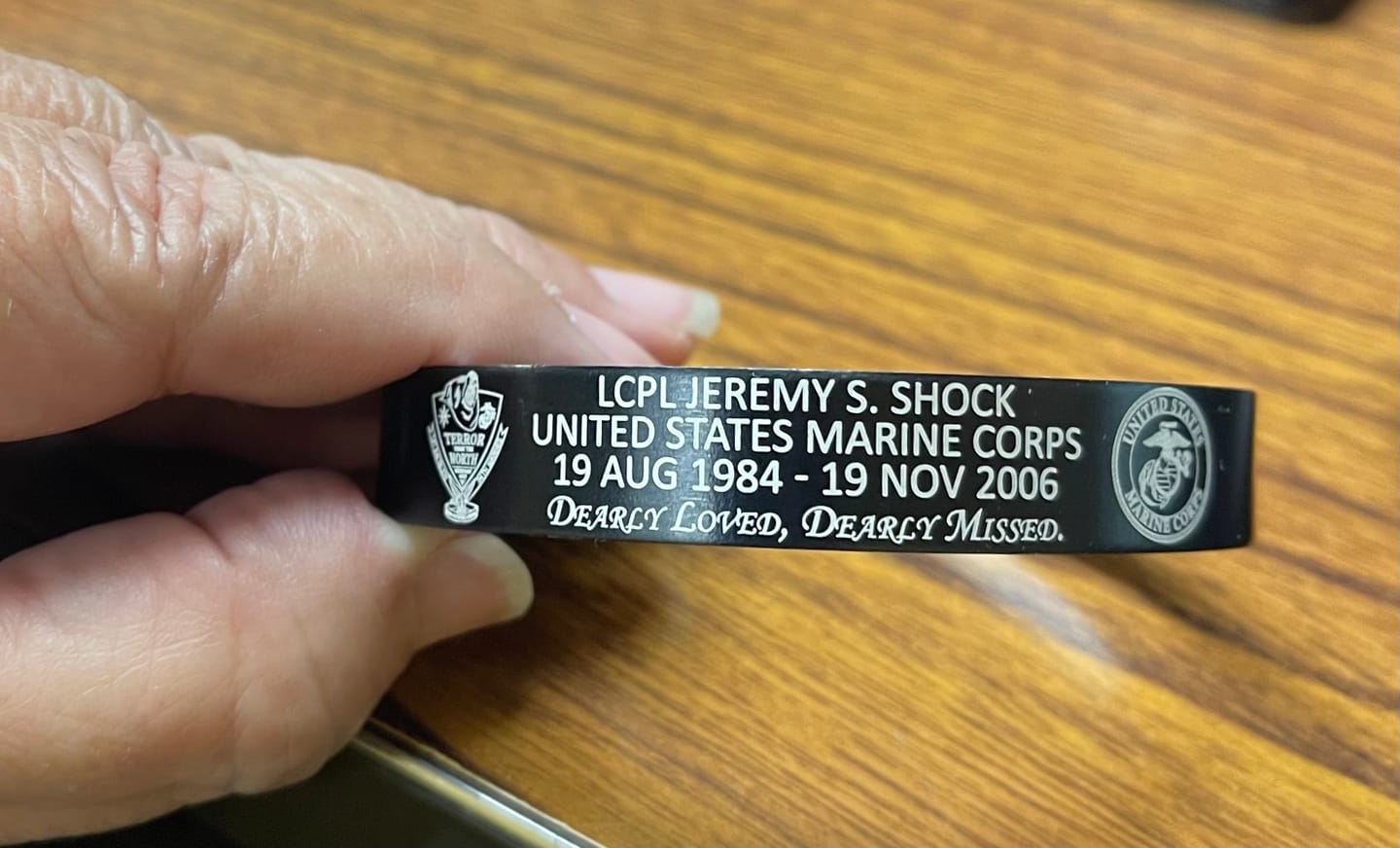 Customer photo review of LCpl Jeremy Shock Memorial Band – Hosted by the Shock Family