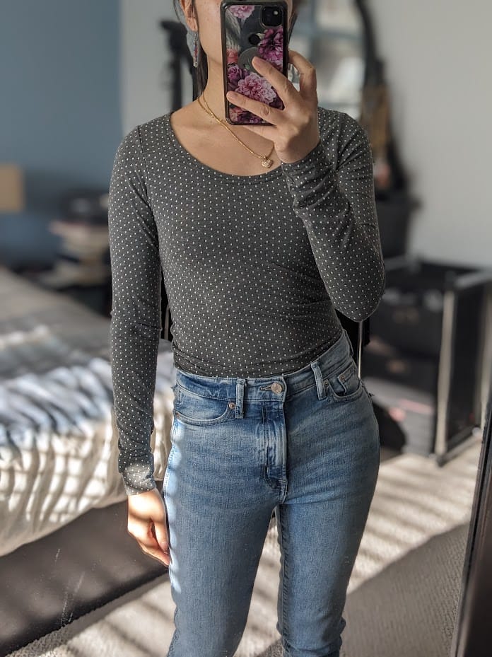 Customer photo review of *Pre-Sale* Long Sleeve Bodysuit