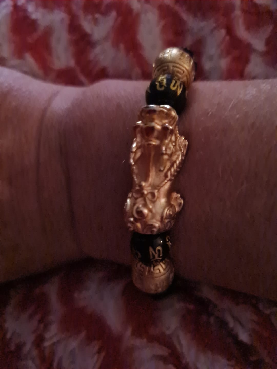 Customer photo review of Feng Shui Pixiu Schwarzes Obsidian Glücks Armband