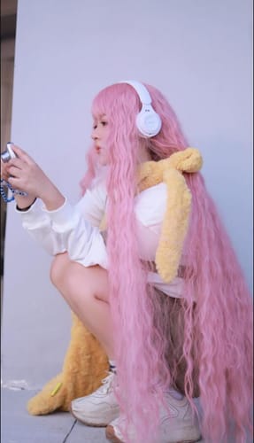 Customer photo review of Lolita Super Long Curly Wig W001