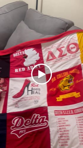 T-shirt quilt with sorority life, fashion themes by Kiera from GA