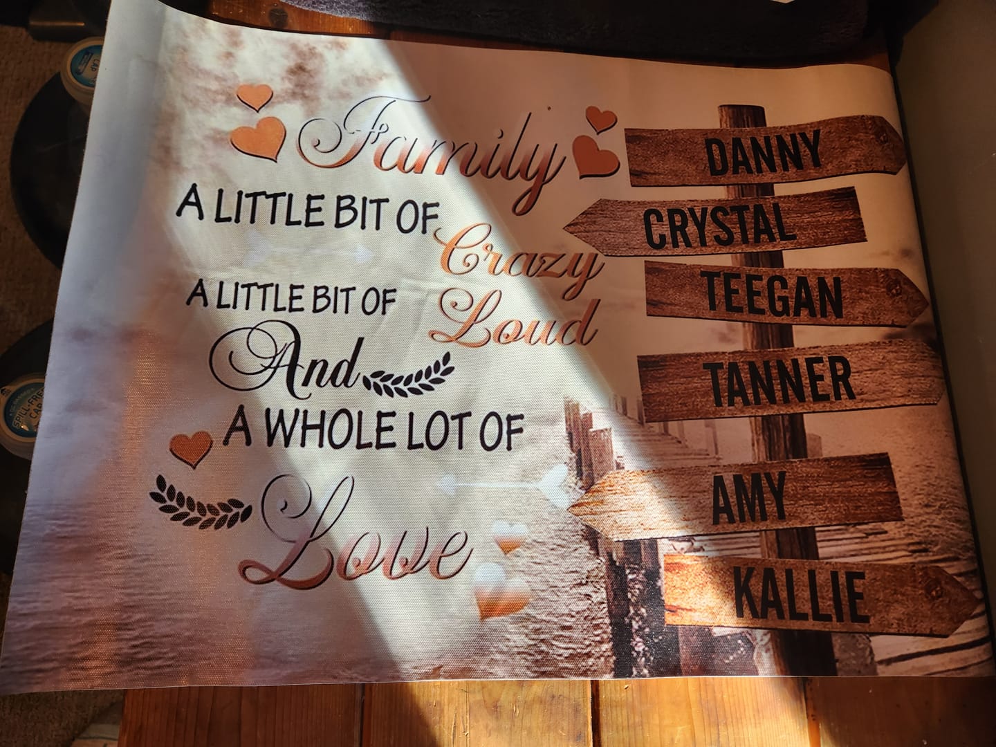 Customer photo review of Family A Little Bit Of Crazy - Personalized Canvas - Gift For Family
