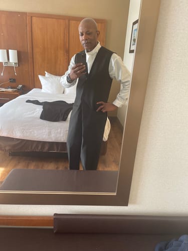 Customer photo review of Black Vest Jumpsuit