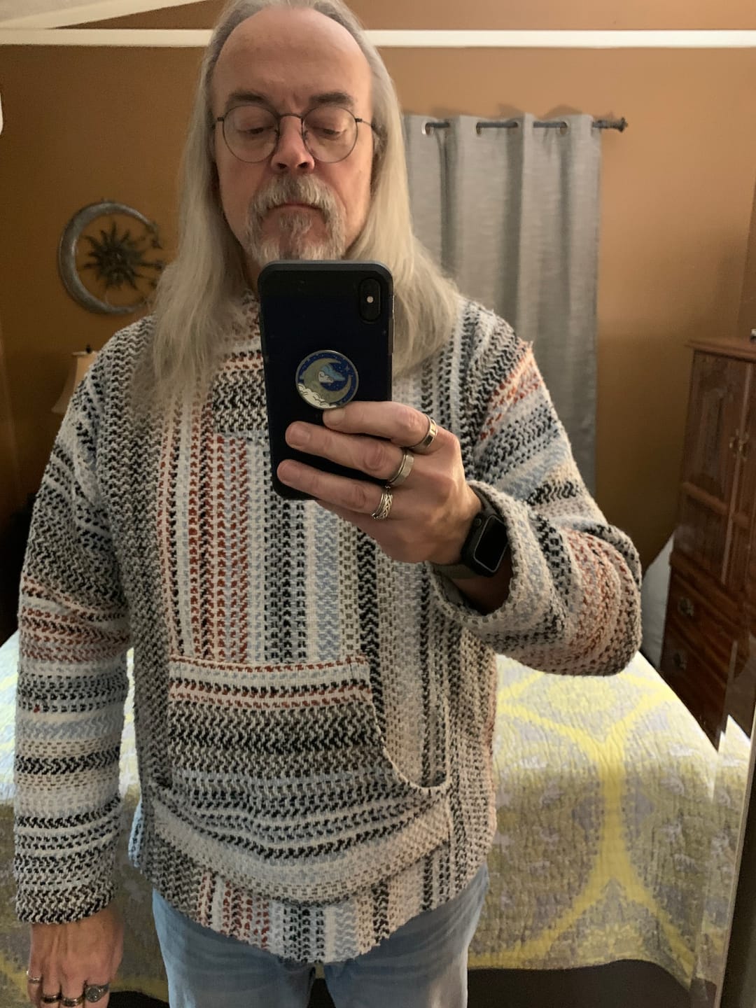 Customer photo review of Classic Stripe Terracotta Baja Hoodie
