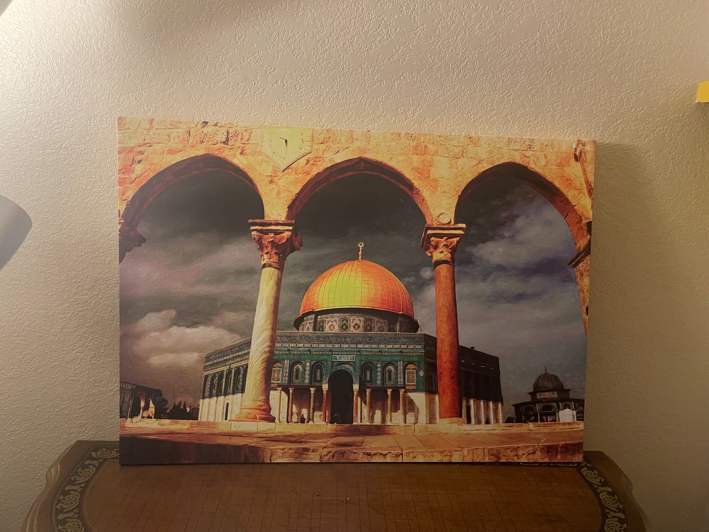 Customer photo review of Masjid Al Aqsa (The Dome of the Rock) v8 Canvas Oil Painting Decor Islamic Wall Art