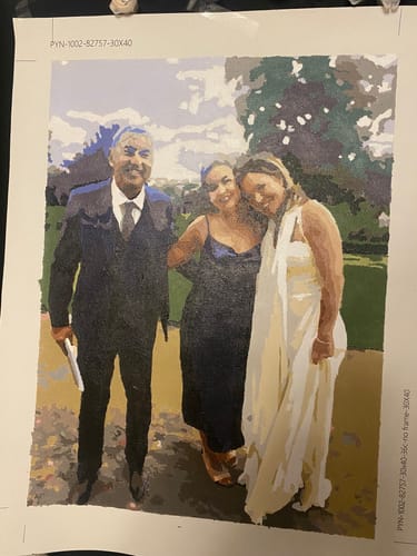 Customer photo review of Custom Paint By Numbers Kit - Upload Your Photo - Brush Set Included