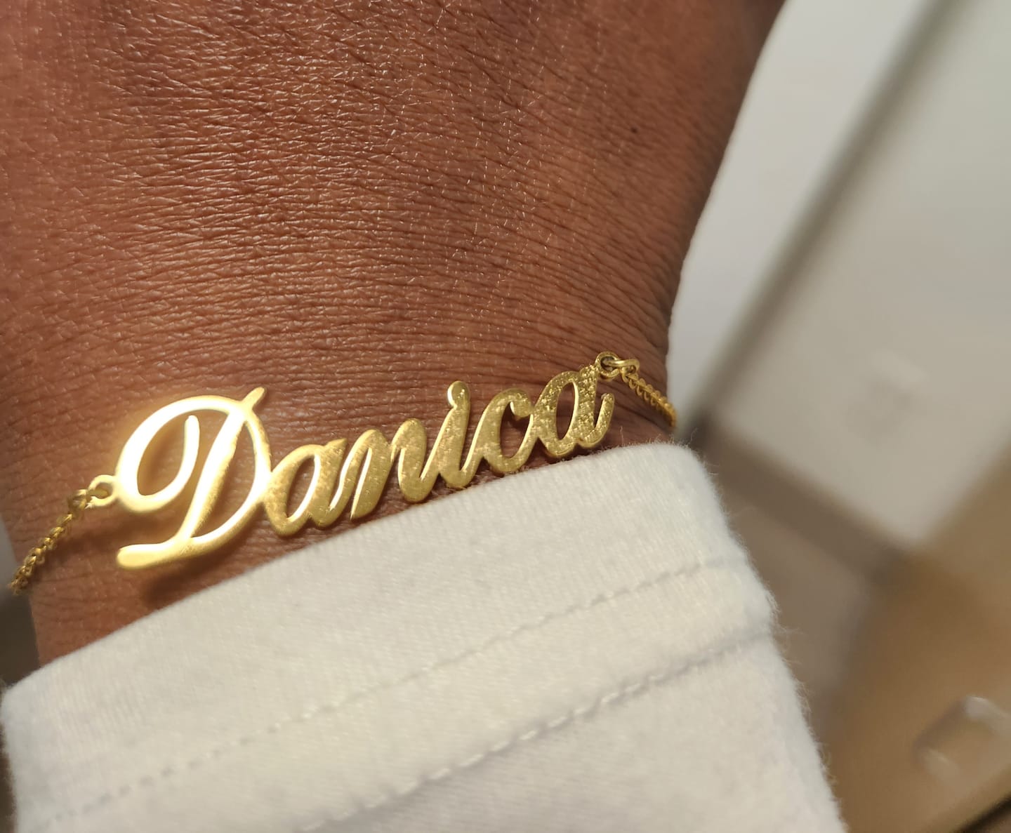 Customer photo review of Personalized Name Anklet/ Bracelet