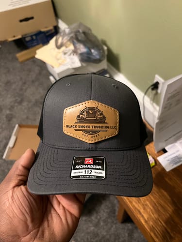 Customer photo review of Richardson 112 Custom Leather Patch Hat
