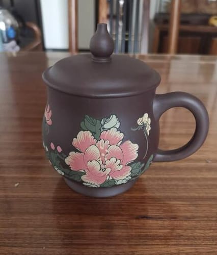 Customer photo review of Handmade Yixing Purple Clay Peony Tea Cup
