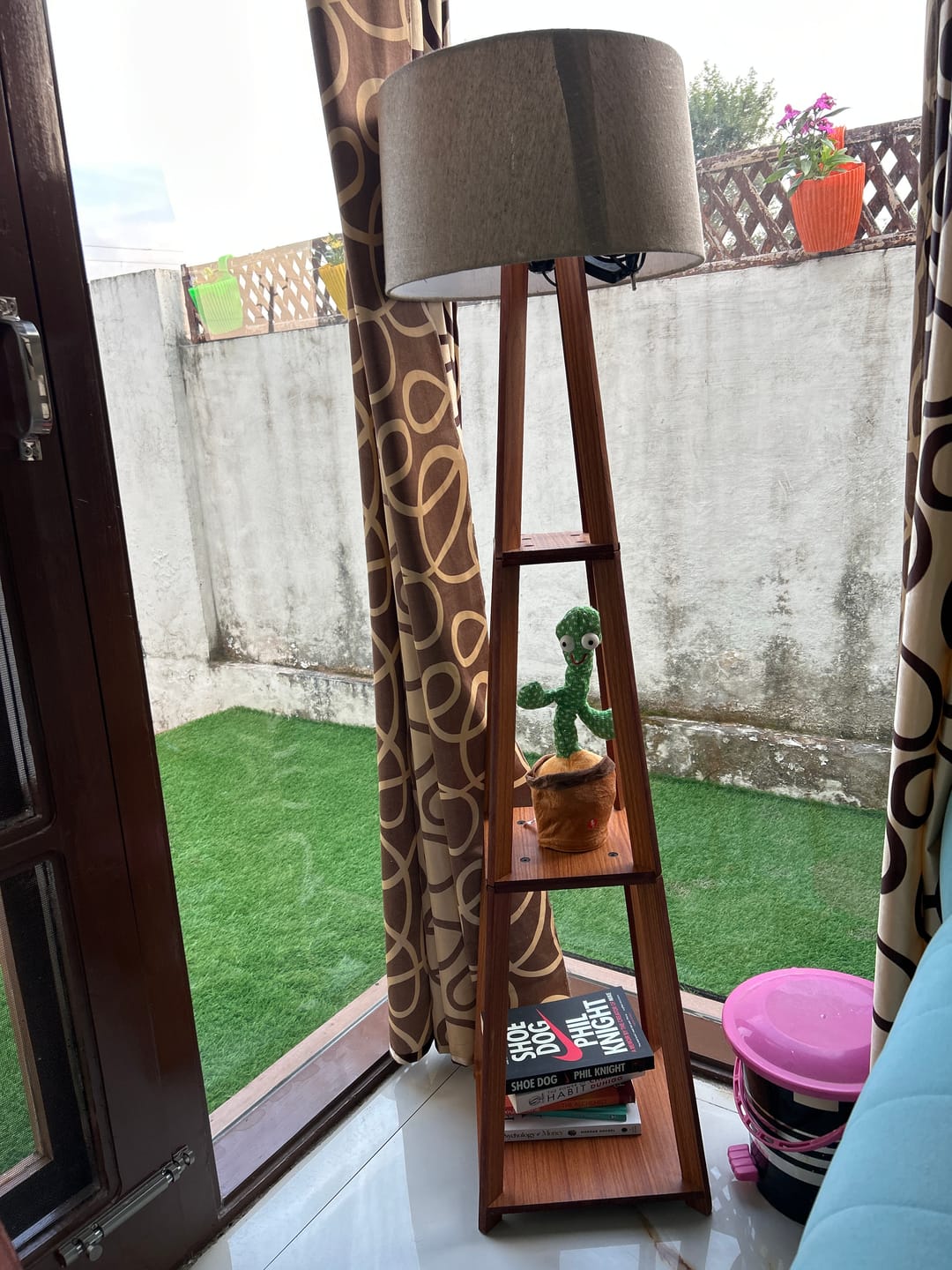 Customer photo review of Decorative  Wooden Floor Lamp for Home Decoration Living Room Corner