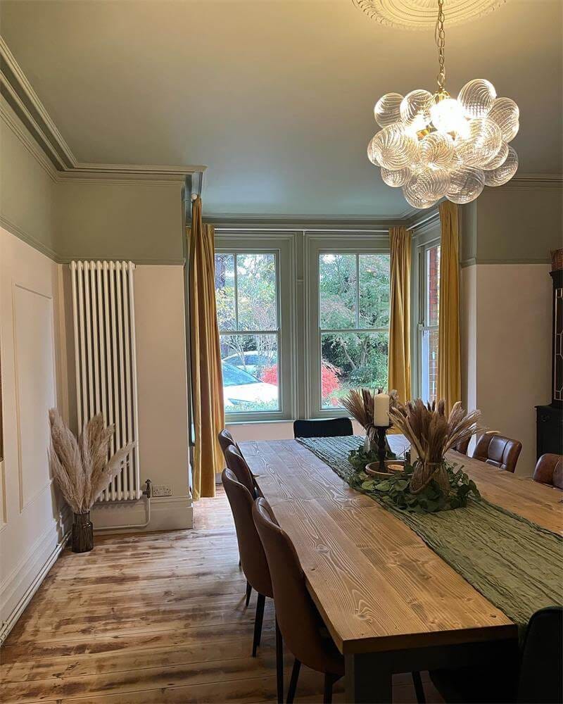 Customer photo review of Modern Cluster Glass Globe Bubble Chandelier