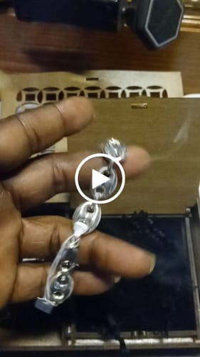 Customer video review of 925 Sterling Silver Men's Puffed Mariner Chain Bracelet 14mm 9 inch 25 gr