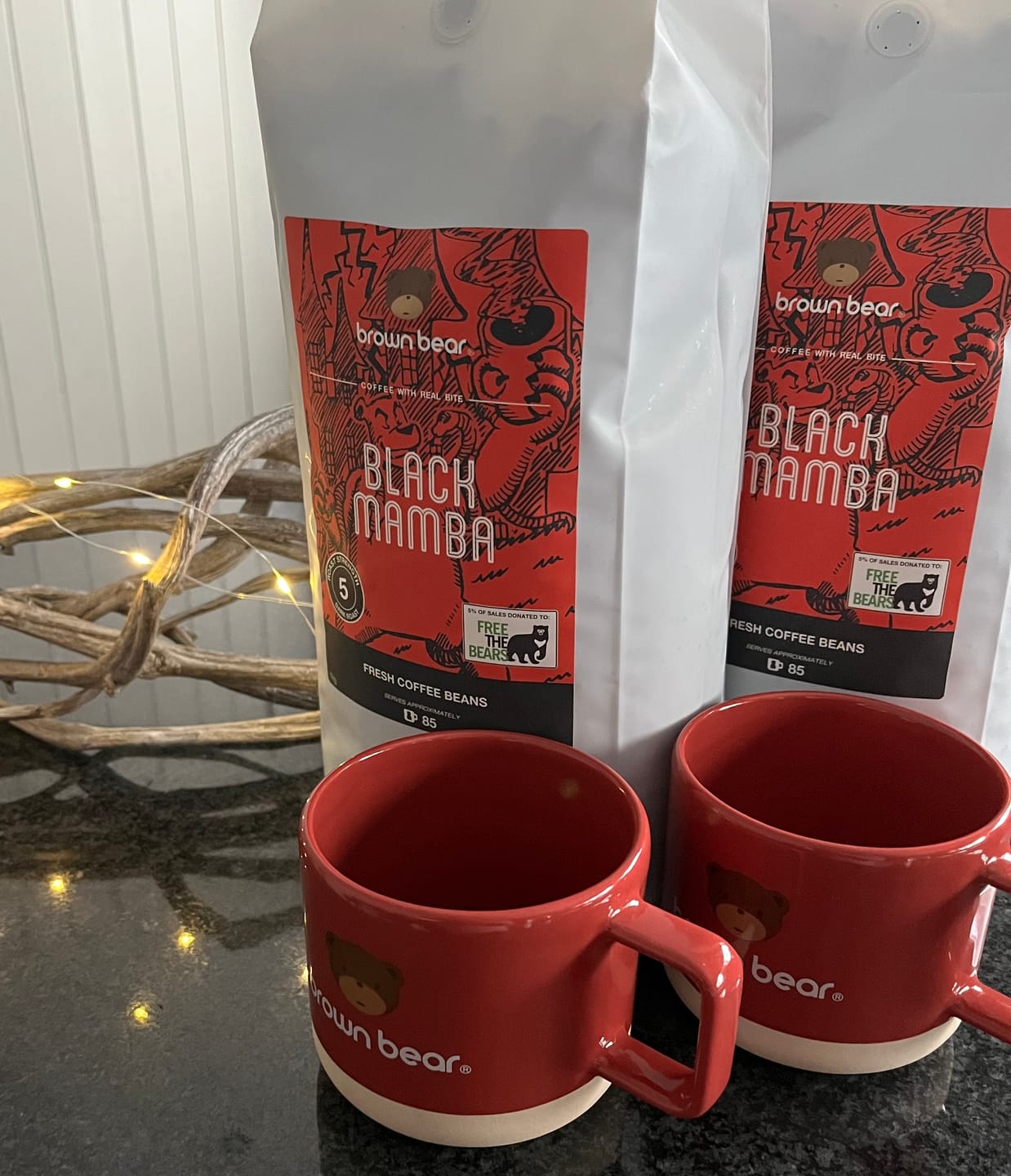 Customer photo review of Dark Roast Coffee, Strength 5 | Black Mamba