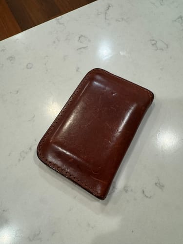 Customer photo review of No.52 | 'Buck Brown' Vertical Leather Wallet For Men