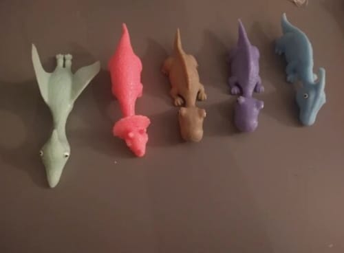 Customer photo review of Slingshot Dinosaur Sticky Toy