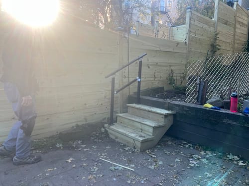 Customer photo review of Indoor/Outdoor Handrail Kit for Stairs