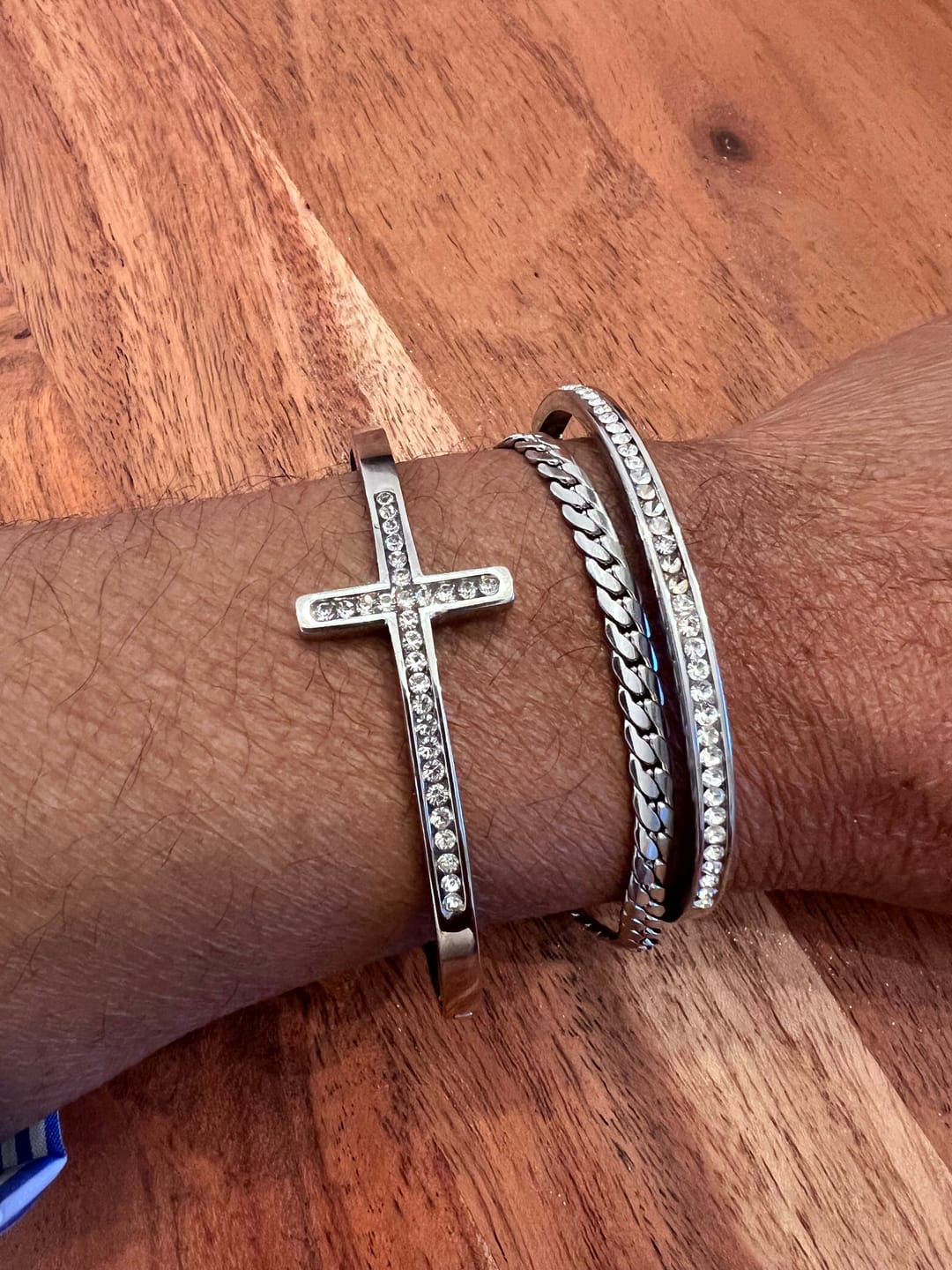 Customer photo review of Anjali Stainless Steel Bracelet Stack