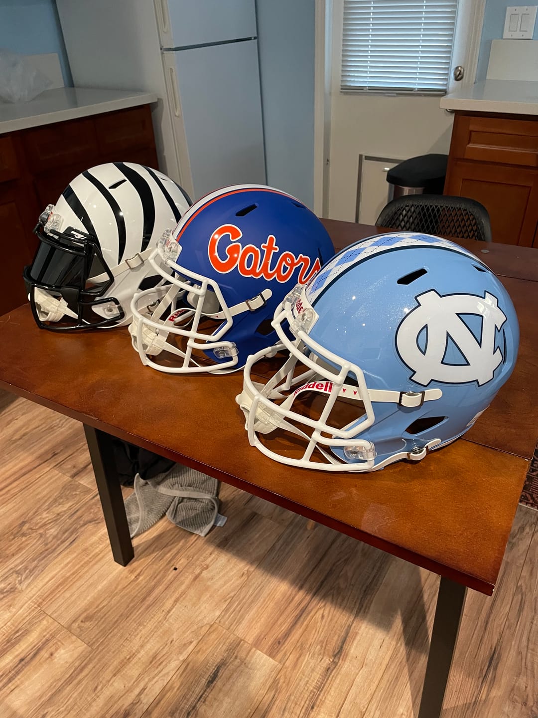 Customer photo review of Cincinnati Bengals White Alternate Replica Football Helmet