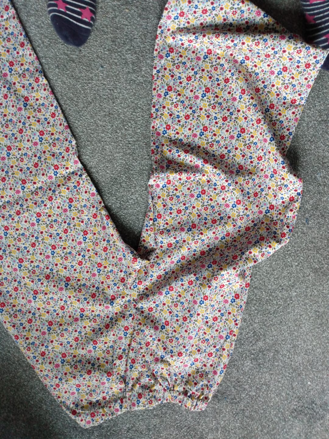 Customer photo review of Spring Floral Rose & Hubble Cotton Poplin Fabric