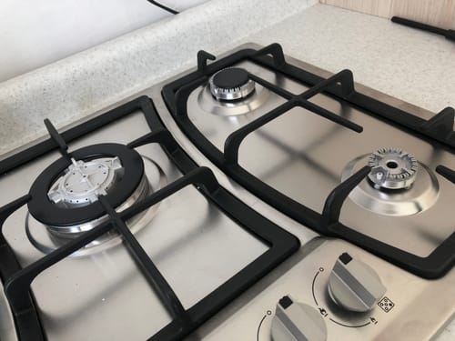 Customer photo review of Parrilla Estufa Gas Lp Natural 5 Quemadores Acero Inoxidable