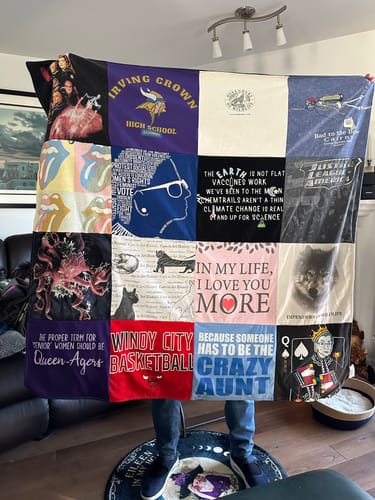 T-shirt quilt featuring windy city basketball by Eileen from IL