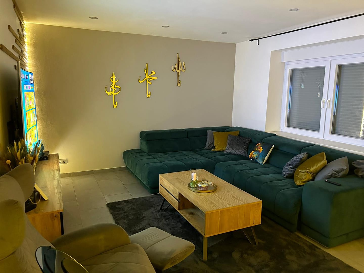 Customer photo review of Ya Allah (SWT), Ya Muhammad (PBUH) and Ya Hazrat Ali (RA) Names Triple Set of Acrylic/Wooden Islamic Wall Art