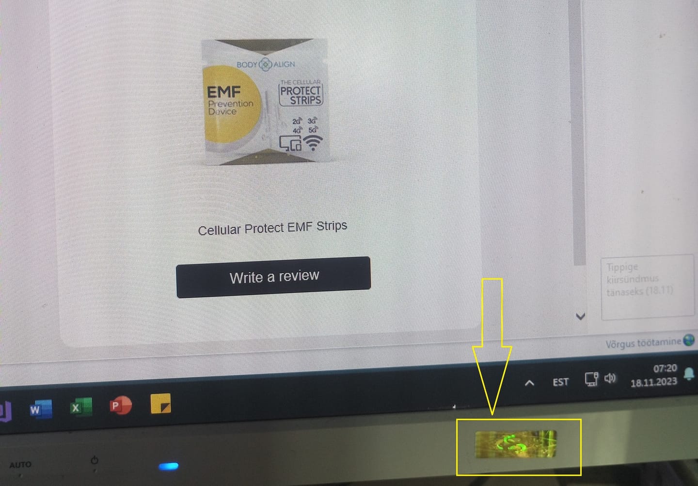 Customer photo review of Cellular Protect EMF Strips