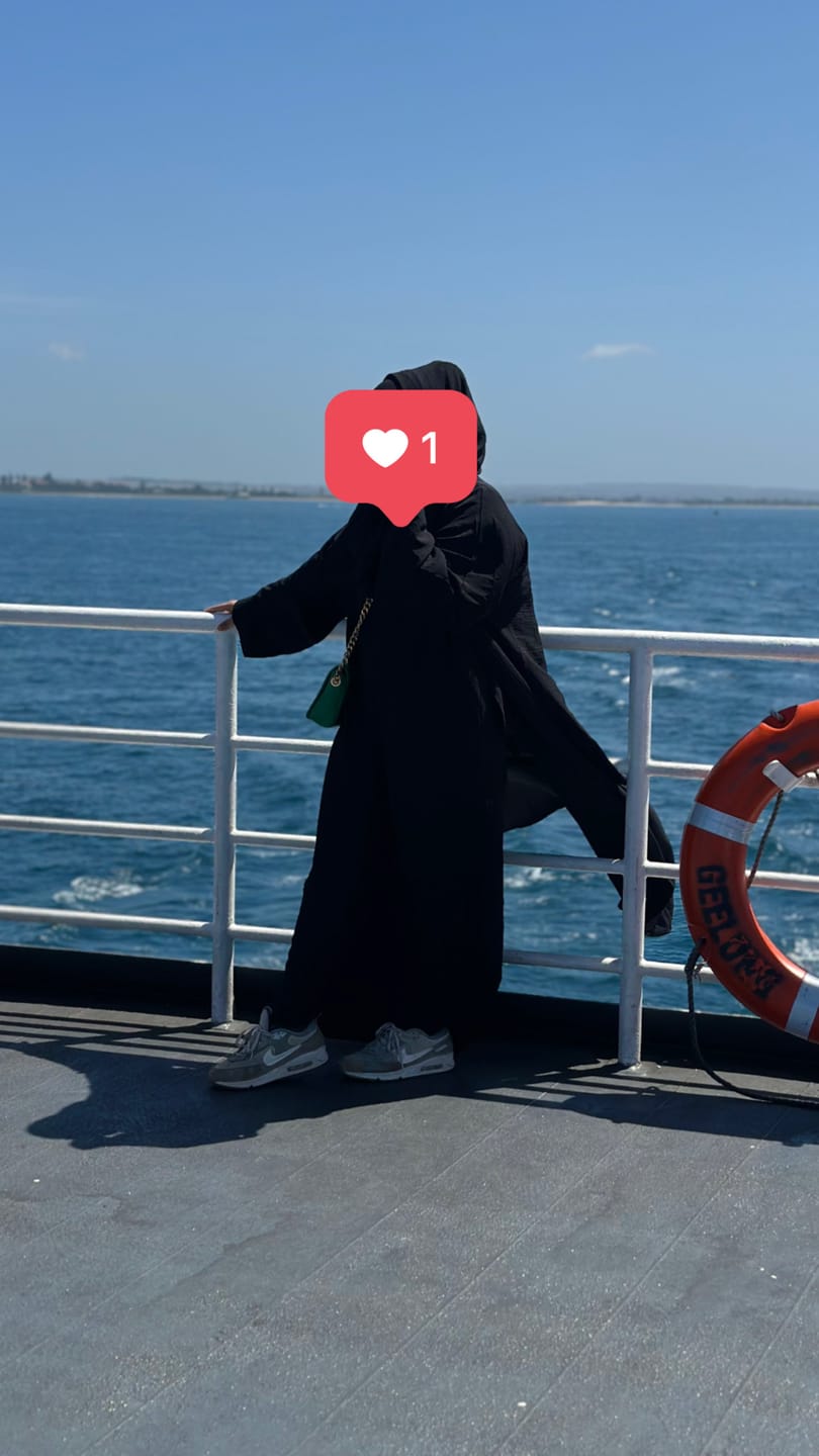 Customer photo review of 3 Piece Crinkle Abaya Set - Black