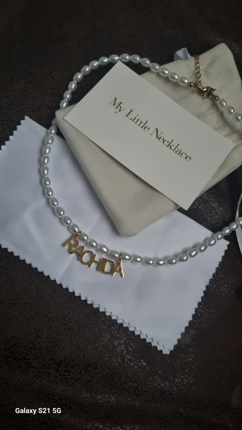 Customer photo review of Collier Prénom Perles