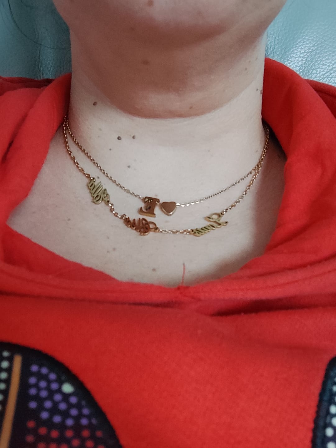 Customer photo review of Collier Plusieurs Prénoms