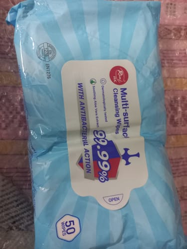 Customer photo review of Multi-Surface Cleansing Wipes (Pack of 50)