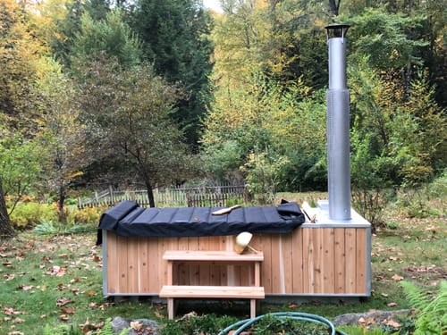 Customer photo review of Wood Burning Hot Tub