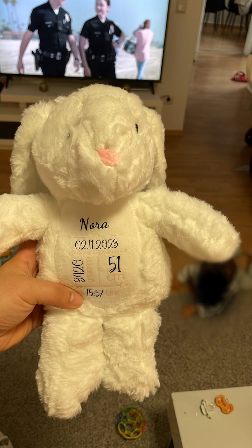 Customer photo review of Hasi - Kinder-Stoffhase