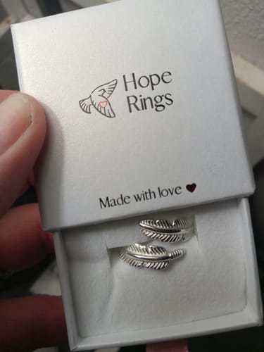 Customer photo review of Feather From An Angel Ring