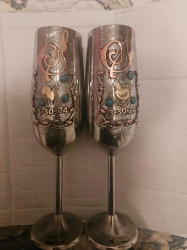 Customer photo review of Champagne Flutes Style 4