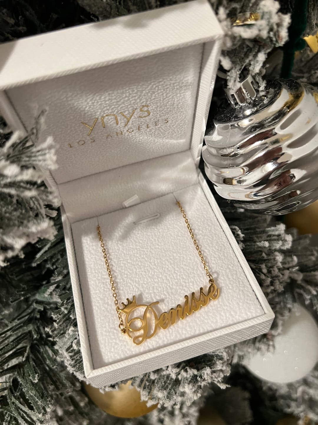 Customer photo review of Crown Name Necklace