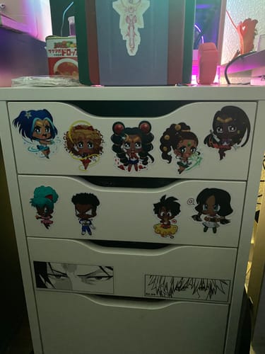 Customer photo review of Black Sailor Moon Sticker
