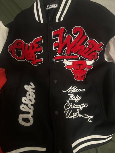 Customer photo review of OFF WHITE x NBA team series baseball jacket