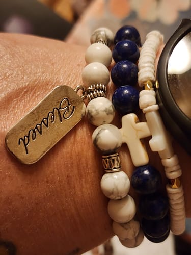 Customer photo review of The Living Water—Shell & Mother of Pearl Bracelet